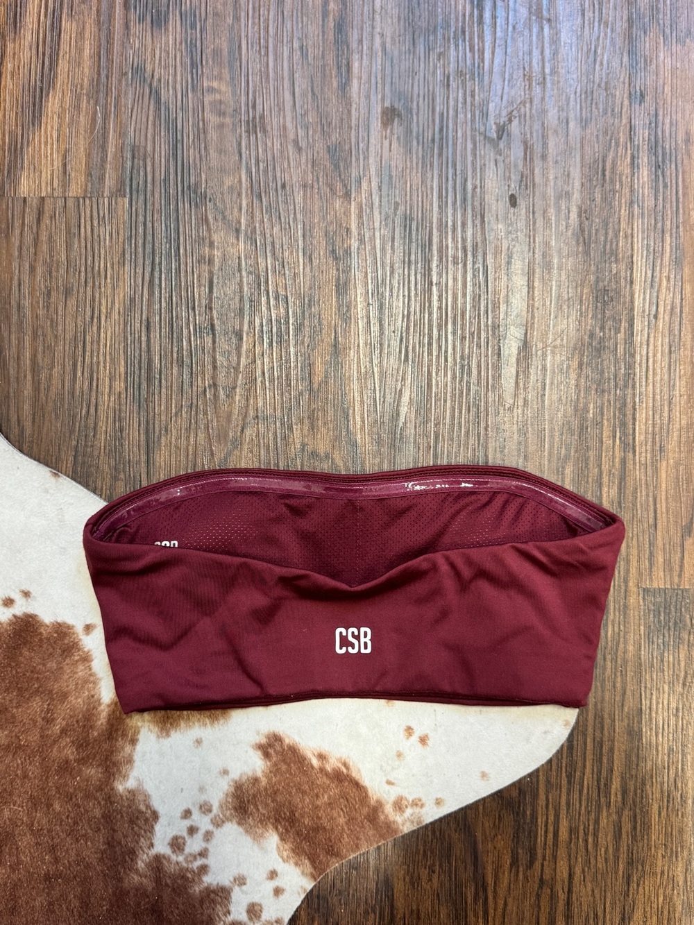 Crop Shop Boutique Maroon Strapless Sports Bandeau